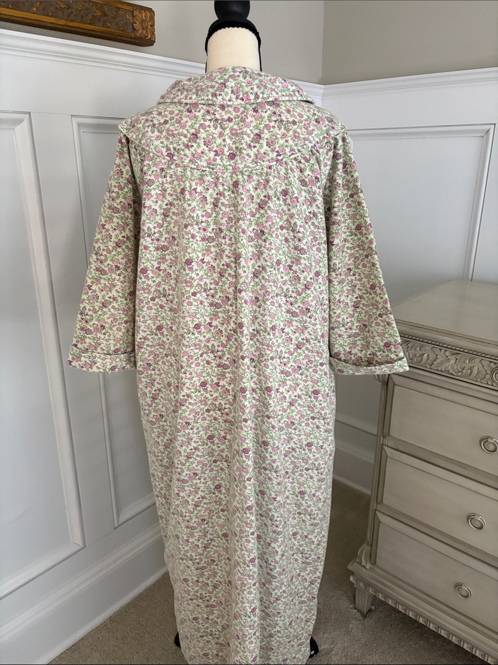 Long floral housecoat/robe - Picture 4 of 4